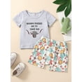 thumbnail image 2 of Bagilaanoe 2pcs Toddler Baby Boy Short Pants Set Print Short Sleeve T-Shirt Tops + Shorts 12M 18M 24M 3T 4T 5T Kids Casual Summer Outfits, 2 of 9