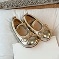 thumbnail image 2 of Toddler Little Girls Flower Dress Shoes Ankle Strap Ballet Flats Party School Bowknot Girls' Dress ShoesWedding Shoes, 2 of 6