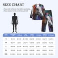 thumbnail image 4 of Yiaed Colorful Haired White Horse Print Men’s Pajamas Set - Long Sleeve Button Down Sleep Shirt and Pajama Bottoms Sleepwear Set Mens Pjs Sets Men's Pajama Bottoms-Medium, 4 of 7