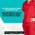 thumbnail image 4 of ACTIVE UNIFORMS Men Scrub Set Medical Scrub Top and Pants (Red, 4X-Large), 4 of 7
