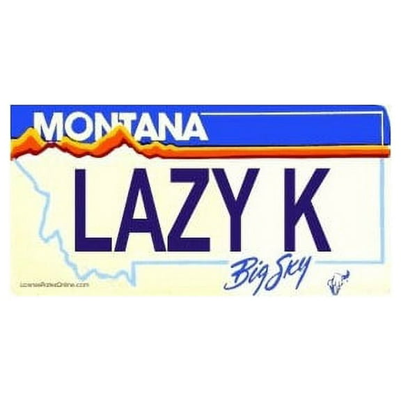 Design It Yourself Montana State Bicycle Plate. Free Personalization on Plate