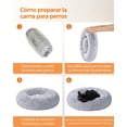 thumbnail image 3 of Cama de Perros Feandrea Gris Ombré con Cojín Central Extraíble y Lavable, 3 of 9