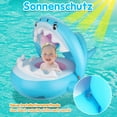 thumbnail image 3 of Adorable Shark Baby Swim Ring with Sunshade and Bells, 3 of 5
