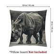 thumbnail image 4 of Decorative Pillow Cover  Pack Cases Wildlife Black Rhinoceros Throw Pillow Covers for Sofa double sided plush Pillow Case Cushion Case for Living Room Square Modern Cushion Cover for Home Deco, 4 of 7