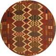 thumbnail image 1 of Ahgly Company Machine Washable Indoor Round Contemporary Sedona Brown Area Rugs, 8' Round, 1 of 7