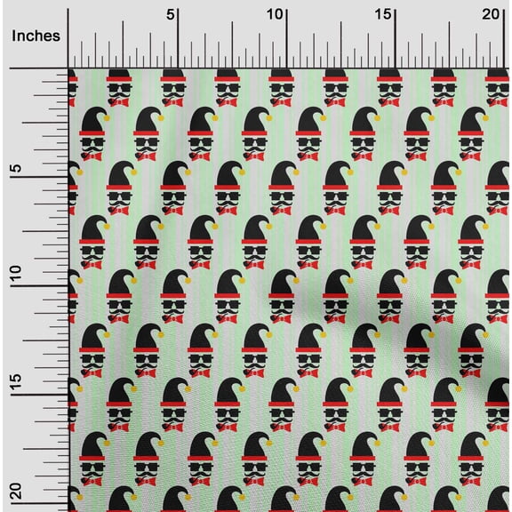 oneOone Cotton Jersey Mint Fabric Christmas Diy Clothing Quilting Fabric Print Fabric By Yard 58 Inch Wide