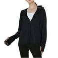 thumbnail image 3 of CFLVAEK Womens Sun Protection Shirts with Thumb Hole Long Sleeve UPF 50+ Hoodie Jackets Summer Casual Full Zip Clothing for Hiking Outdoor, 3 of 5