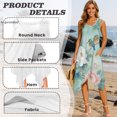 thumbnail image 2 of HELLHERO Sleeveless Sundress, Kingfisher Blossom Scene Side Pockets Summer Sleeveless Dress, Irregular Hem Non Wrinkle Asymmetric Hem Midi Dress for Party Gathering, 2 of 8