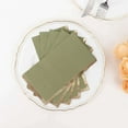 thumbnail image 4 of Efavormart 50 Pack Olive Green Soft 2 Ply Dinner Paper Napkins with Gold Foil Edge, Disposable Party Napkins, 4 of 4