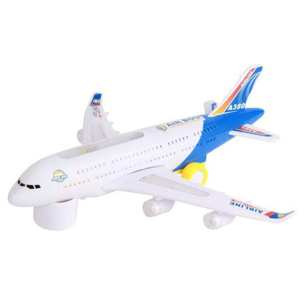 Jouets d'avion pour les enfants, Bump And Go Action, Avion jouet pour  tout-petits avec lumières clignotantes à LED et sons pour garçons et filles  de 3 à 12 ans (airbus A380)