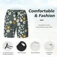 thumbnail image 5 of Daiia Flowers and Bee Mens Swim Trunks Swim Shorts Quick Dry Swim Shorts with Mesh Lining Pockets-Large, 5 of 9