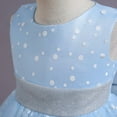 thumbnail image 2 of Girls Tulle Tutu-Dresses Sleeveless Semi-Formal Cocktail Gowns Toddlers Kids Cute Polka Dot Printed High Waisted Bowknot Evening Dress 3-10Y, 2 of 8