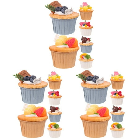 

BESTONZON 18 Pcs Faux Cup Cakes Wedding Cakes Models Kitchen Bakery Shop Display Cup Cakes for Kitchen