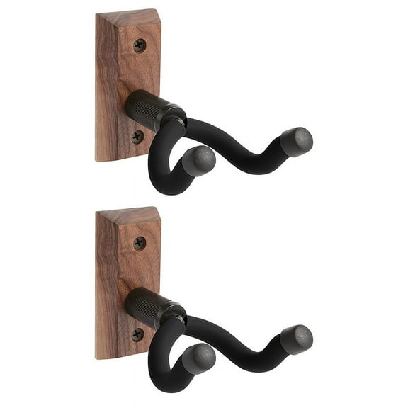 2PCS Guitar Wall Mount, Guitar Hangers Hooks Bracket Holders for Acoustic and Electric Guitars Banjo Black
