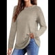 thumbnail image 2 of Camisas de Larga para Mujer, Blusas Holgadas de Cuello Redondo, Elegantes, Informales, para Otoño e Invierno. Albaricoque XXL, 2 of 5