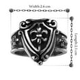 thumbnail image 2 of EOEMY Stainless Steel Biker Tribal Ring Black Men'S Unisex Cross Fleur De Lis B197-10, 2 of 8