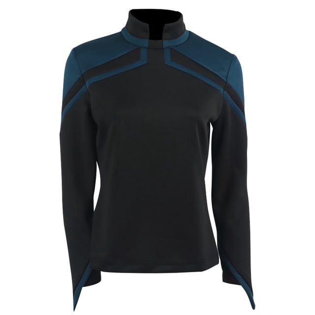 Star 2020 JL Picard uniforme Trek Startfleet mujer rojo oro azul Top camisa Cosplay disfraz mujer adulto abrigo PropazulSG Deng Xun unisex