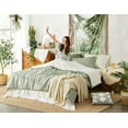 thumbnail image 2 of Twin Comforter Set, Bed in a Bag Sage Green 5-Pieces, Botanical Pattern, All Season Comfortable Seersucker Bedding with Comforter, Sheets, Pillowcase & Shams (Twin, 66"x86"), 2 of 17