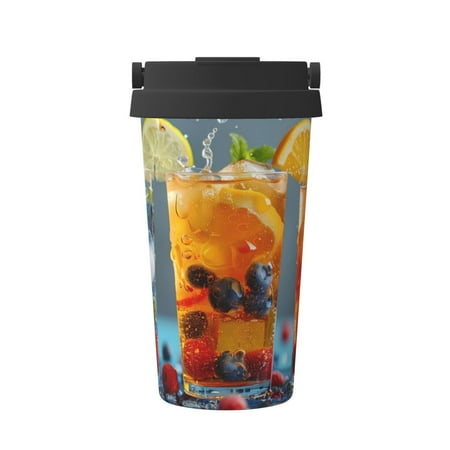 

Junzan Refreshing Fruit Infused Drinks for Stainless Steel Vacuum Insulated Tumbler - Reusable Insulated Cold Brew Iced Coffee Cup Thermos -Gifts for Women Men Him Her