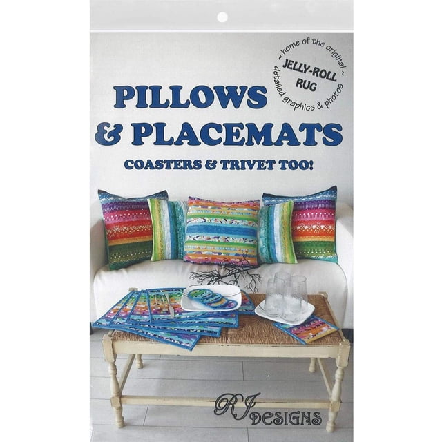 Patrón para almohadas y manteles individuales en rollo de gelatina de RJ Designs