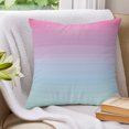 thumbnail image 3 of Pillow Covers 24x24 Set of 2, Pink Blue Ombre Striped Throw Pillow Covers Decorative Couch Cushion Cover, Vintage Stripes Farmhouse Line Microfiber Soft Square Pillowcases for Bedroom Living Room, 3 of 9