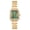 goldgreen, variant on Women's Analog Quartz Watch: Stainless Steel Strap Elegant Ladies Bracelet Gold Square Wrist Watch - for Casual Business