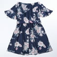 thumbnail image 2 of Robe Mère-Fille Tenues Assorties pour la Famille Robe à Épaules Dénudées Robe Fleurie Robe d'Été, 2 of 7