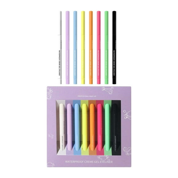 VOKE Face Pencils Makeup Thick And Easy Makeup for Eyebrows The Creme Shop Glue Liner Pencil 8Pcs Colored Liquid Colorful Color Pencil Set Hot Red Black Blue Liquid