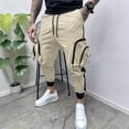 thumbnail image 2 of YUELONGHU Adult Men Casual Pants Mens Business Casual Pants Men's Solid Casual Pants Skinny Work Pants Outdoor Long Pants Fitness Pants, 2 of 9