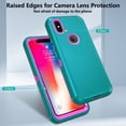thumbnail image 6 of Asuwish Phone Case Compatible with iPhone Xs X 10 10s Hybrid Rugged Shockproof Hard Protective Drop Proof Full Body Heavy Duty Mobile Cell Cover for iPhoneX iPhoneXs iPhone10 10xs Xs Women Men Green, 6 of 8