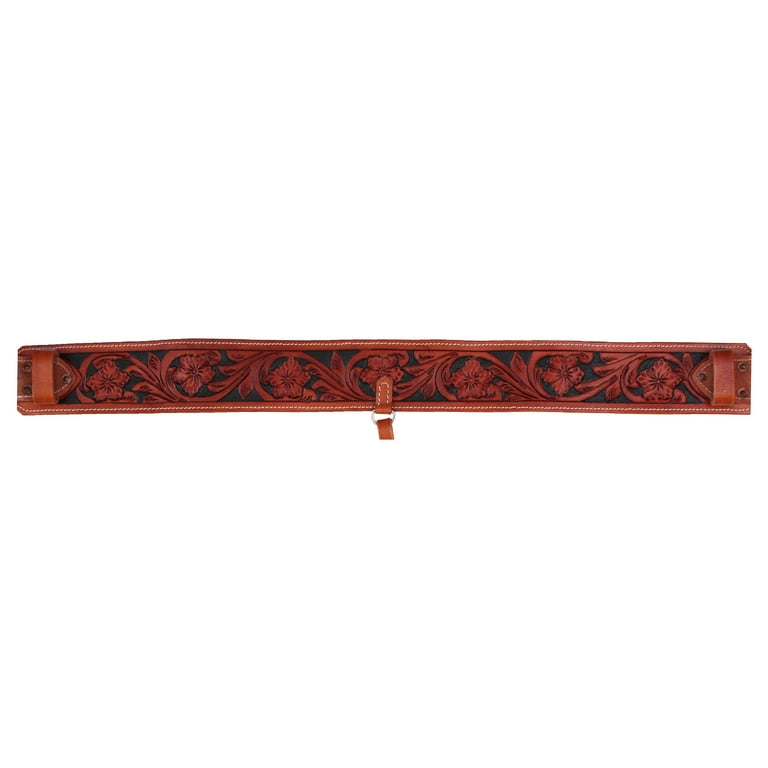 Troussequin Arrière En Cuir Tooled Rembourré Pour Selle Western 32 Pouces - HULARA