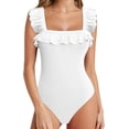 thumbnail image 2 of Xishao Women's Round Neck Short Sleeve T Shirts Basic Bodysuits Xishao ropa, 2 of 2