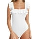 thumbnail image 2 of Xishao Women's Round Neck Short Sleeve T Shirts Basic Bodysuits Xishao ropa, 2 of 2