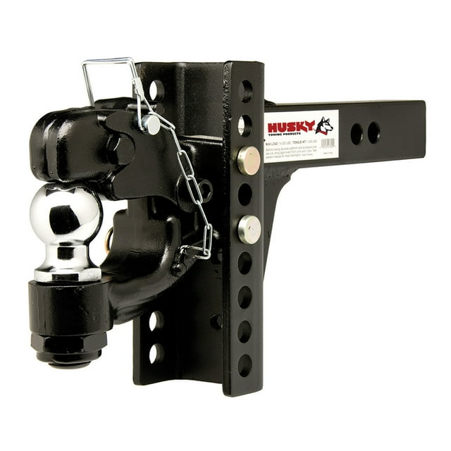Husky Towing Pintle Hook 33110 One-Mount; 2 Inch Receiver Mount; With 2-5/16 Inch Ball/2 Inch Square Solid Shank