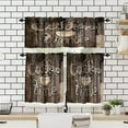 thumbnail image 2 of Coffee Kitchen Window Curtains Valance 3 Piece Set,Cofe Themed Printed Window Curtains Bedroom Living Room Cafe Home Decor Curtains Valance, 2 of 6