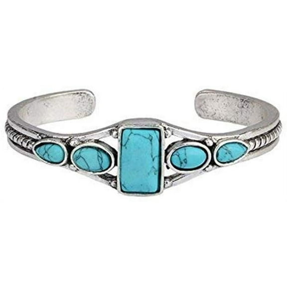 Namzi Jewelry Vintage Lady Cuff Fashion Women Bracelet Adjustable Bangle Turquoise