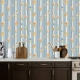 thumbnail image 2 of Cottagecore Peel and Stick Wallpaper 17.7in x 9.8ft Vintage Floral Blue Stripes Watercolor Flowers Contact Paper Vinyl Waterproof Self Adhesive Wall Paper for Bedroom Shelf Cabinet Renter Friendly, 2 of 8