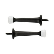 Hyper Tough New Screw-in Solid Doorstop, Oil Rubbed Bronze, 2 Pack, 0.984 X 0.984 X 3.63 inch