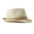 thumbnail image 5 of Byfri Straw Panama Jazz Hat Wide Brim Sun Fedora Hat for Beach Travel Beige + Khaki 56-58cm, 5 of 7