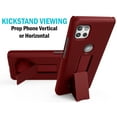thumbnail image 3 of Nakedcellphone Kickstand Case Compatible with Motorola One 5G Ace, [Red] Slim Hard Shell Phone Cover View Stand for Moto XT2113, 3 of 7