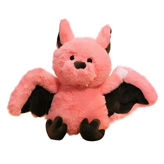BESTSKY Bat Stuffed Animal Plush,Halloween Bat Plush Toys,Black Bat Pillow Plush,Halloween Stuffed Bat Gift for Girls Boys(pink,10in)