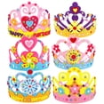 thumbnail image 1 of KAKOWELY 6 juegos de tiaras de cumpleaños DIY, kit de manualidades, materiales para hacer coronas de fiesta, coronas de fiesta de cumpleaños, 1 of 4