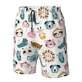 thumbnail image 5 of Kdxio Cartoon Animals Pattern Mens Casual Shorts - Drawstring Summer Beach Sports Shorts for Men, 5 of 9
