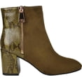 thumbnail image 2 of Women's Journee Collection Sarah Heeled Ankle Bootie Olive Manmade 7 M, 2 of 6