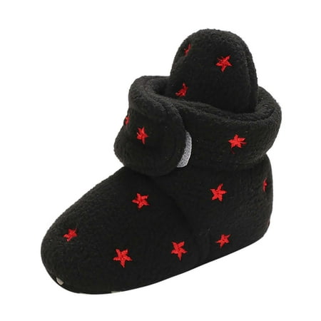 

Baby Boys Girls Winter Boots Clearance Sale Winter Toddler Baby Boys Girls Star Fleece Soft Soled Shoes Toddler Boots 11