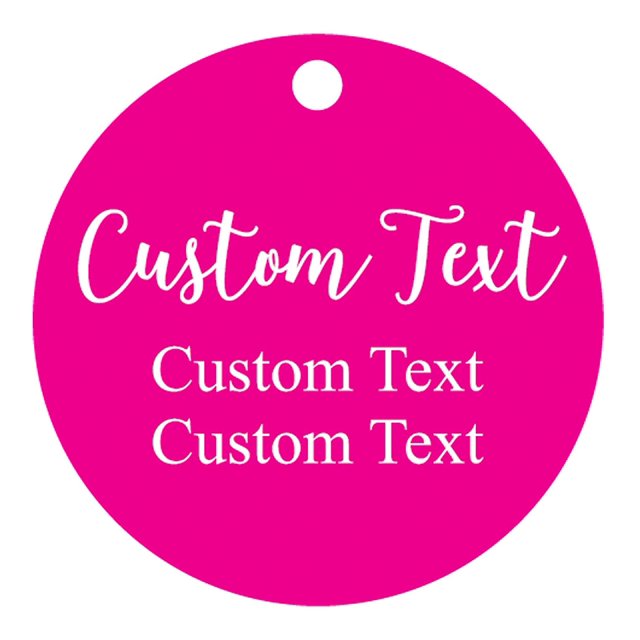 100 PCS Custom Made Any Text Hang Tags Round Shape Personalized Wedding Favor Gift Tags
