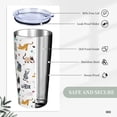 thumbnail image 3 of Cat Tumbler with Lid and Straw, 20 Oz Stainless Steel Cups Insulated Water Bottle Coffee Mug Cat Gifts for Cat Lover, 3 of 7