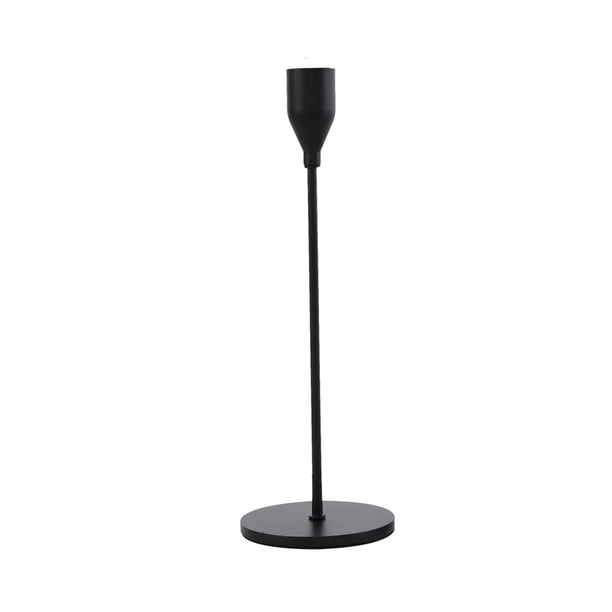 Ounissouiy Candelabro de lujo, candelabros de Metal, soporte de de boda a la moda, candelabro exquisito, de Año Nuevo de Navidad, decoración del Decoración del hogar negro mate 24+29+34cm conjunto