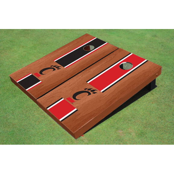 University Of Cincinnati Rosewood Alternating Long Stripe Cornhole Boards