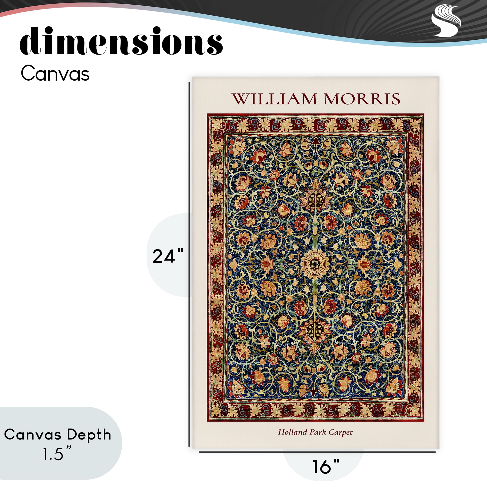 Stupell Industries Holland Park William Morris Design Canvas Wall Art, design by Vintage Hustle